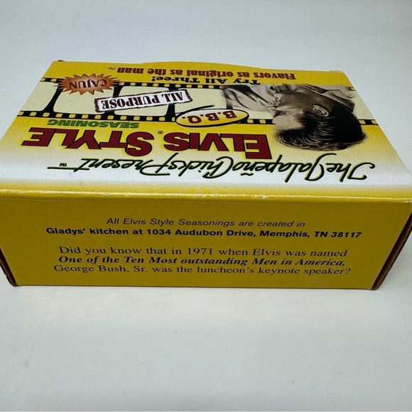 Rare! Collector Box Of 3 Elvis Style BBQ Seasoning New in Box - Picture 3 of 11